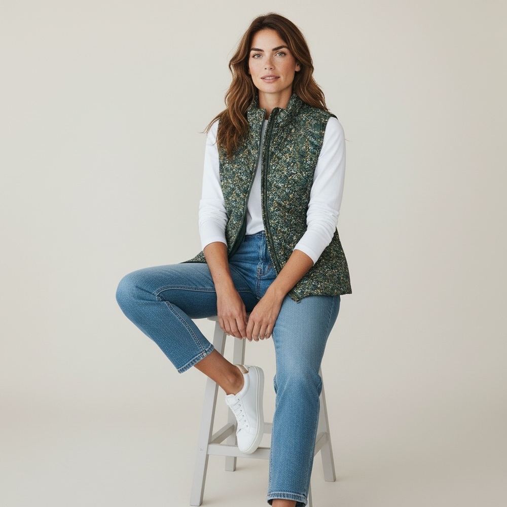 Christopher & Banks/Green Quilted Vest/Size XL - Picture 10 of 10